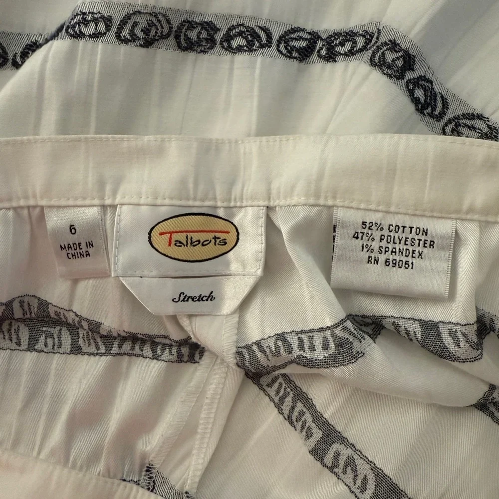 Talbots Black and White Patterned Skirt - Picture 6 of 6